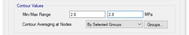 Stress filter section within the shell forces/stresses dialog box in ETABS. This tool assists in defining the cracked and uncracked regions in your shear walls.