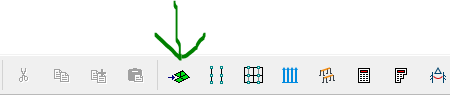 Before moving onto any layers in the model, the meshing tool needs to be ran first.  It is located in the top toolbar within RAM Concept and is indicated here.